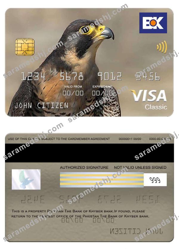 Pakistan The Bank of Khyber bank visa classic card
